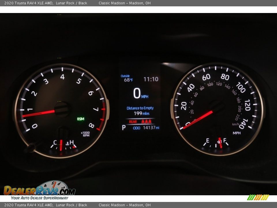 2020 Toyota RAV4 XLE AWD Lunar Rock / Black Photo #8