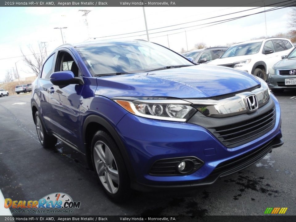 2019 Honda HR-V EX AWD Aegean Blue Metallic / Black Photo #6