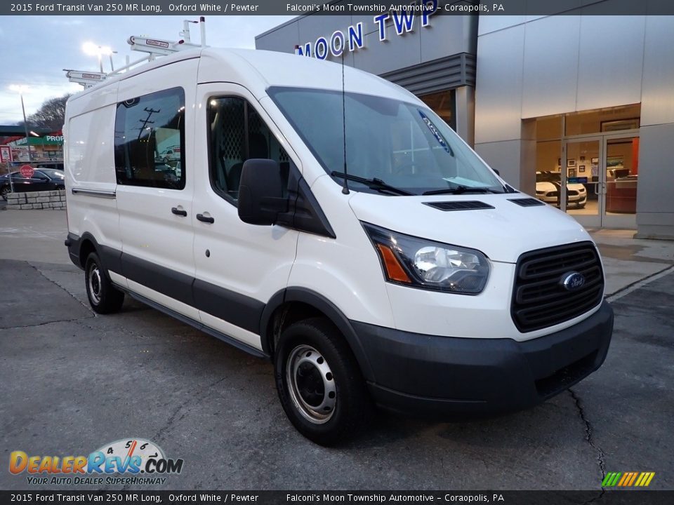 2015 Ford Transit Van 250 MR Long Oxford White / Pewter Photo #10