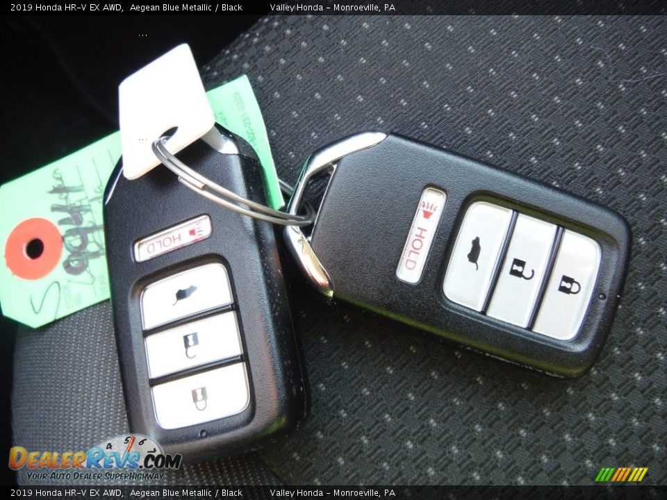 2019 Honda HR-V EX AWD Aegean Blue Metallic / Black Photo #25