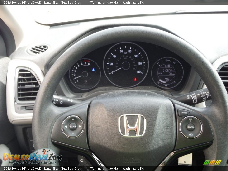 2019 Honda HR-V LX AWD Lunar Silver Metallic / Gray Photo #20