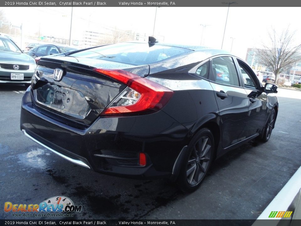 2019 Honda Civic EX Sedan Crystal Black Pearl / Black Photo #7