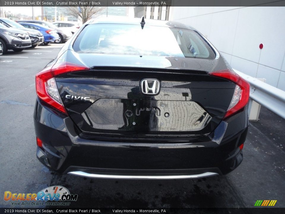 2019 Honda Civic EX Sedan Crystal Black Pearl / Black Photo #8