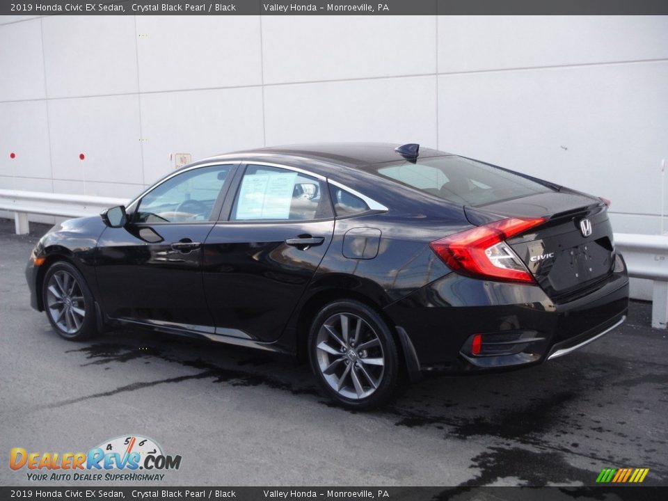 2019 Honda Civic EX Sedan Crystal Black Pearl / Black Photo #9