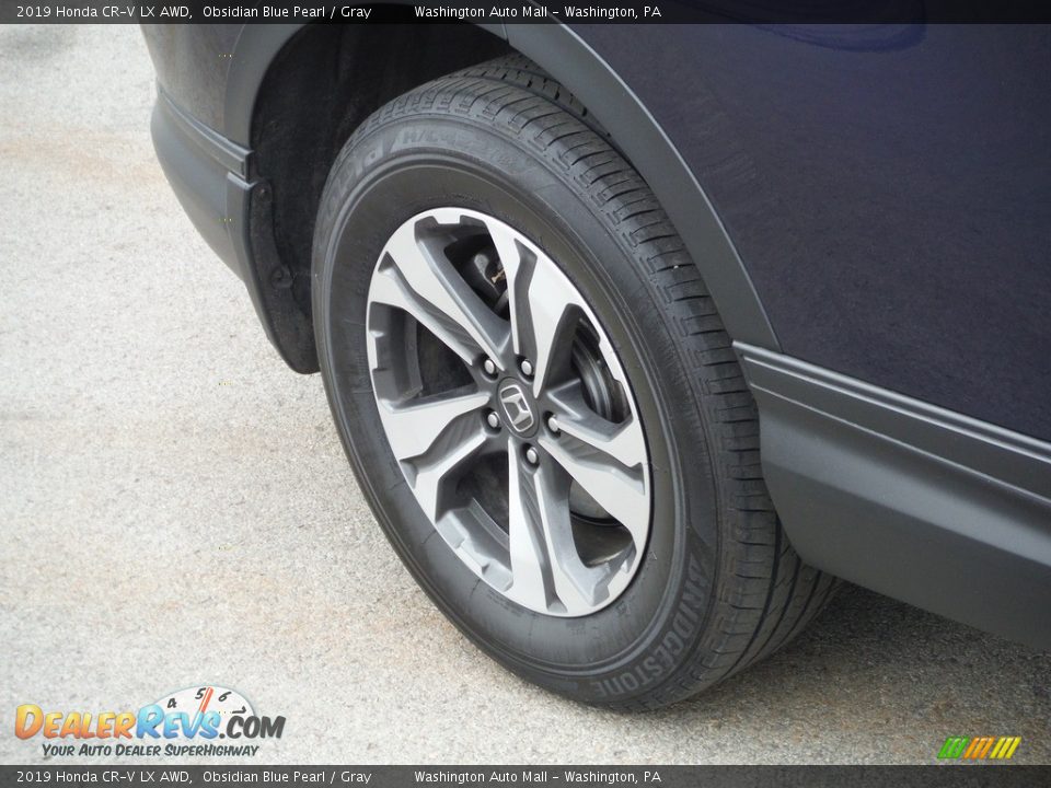 2019 Honda CR-V LX AWD Obsidian Blue Pearl / Gray Photo #3