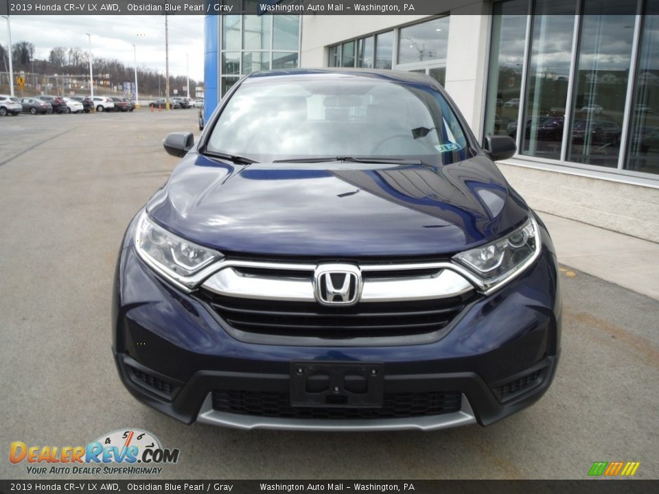 2019 Honda CR-V LX AWD Obsidian Blue Pearl / Gray Photo #4