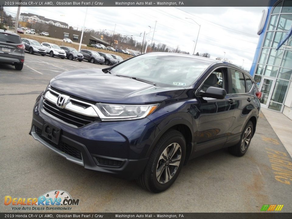 2019 Honda CR-V LX AWD Obsidian Blue Pearl / Gray Photo #5
