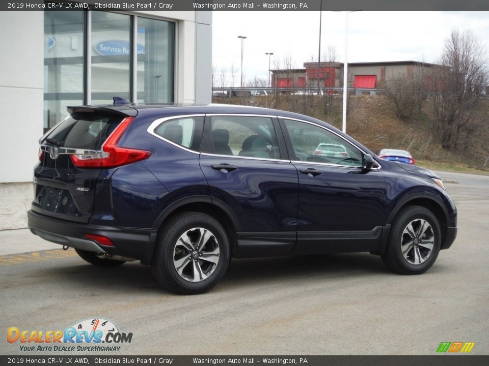 2019 Honda CR-V LX AWD Obsidian Blue Pearl / Gray Photo #7