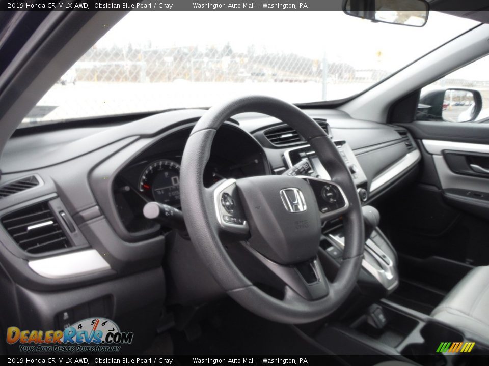 2019 Honda CR-V LX AWD Obsidian Blue Pearl / Gray Photo #10