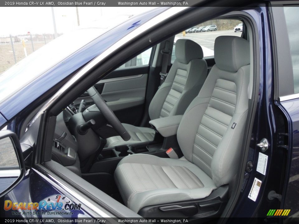 2019 Honda CR-V LX AWD Obsidian Blue Pearl / Gray Photo #13