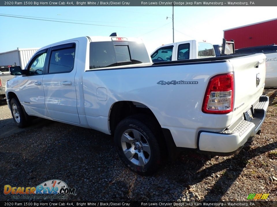 2020 Ram 1500 Big Horn Crew Cab 4x4 Bright White / Black/Diesel Gray Photo #2