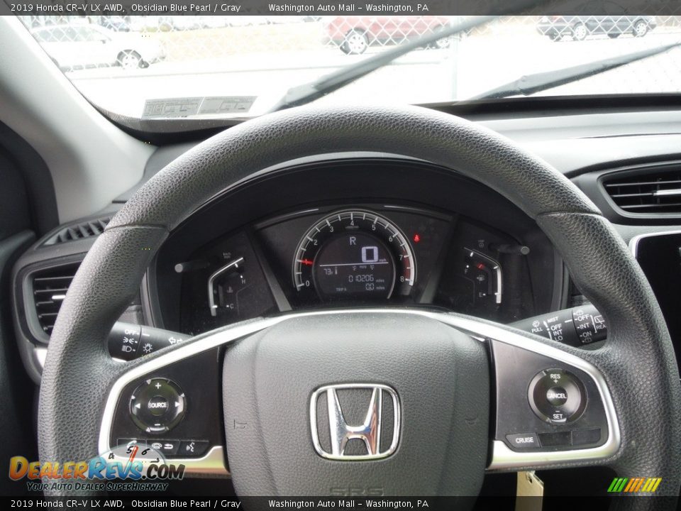 2019 Honda CR-V LX AWD Obsidian Blue Pearl / Gray Photo #18