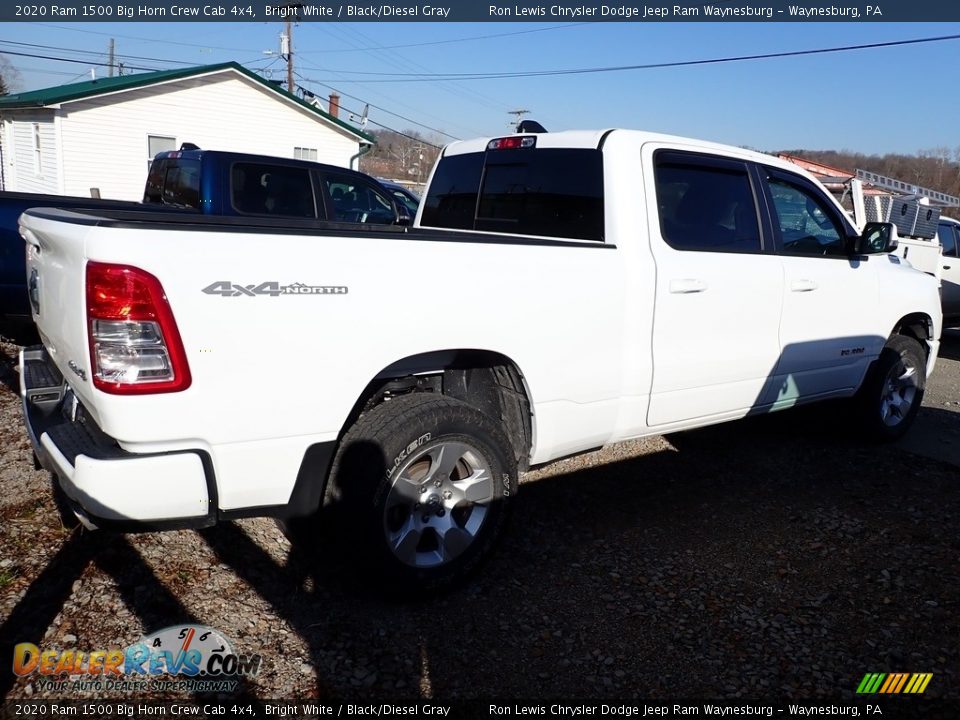 2020 Ram 1500 Big Horn Crew Cab 4x4 Bright White / Black/Diesel Gray Photo #3