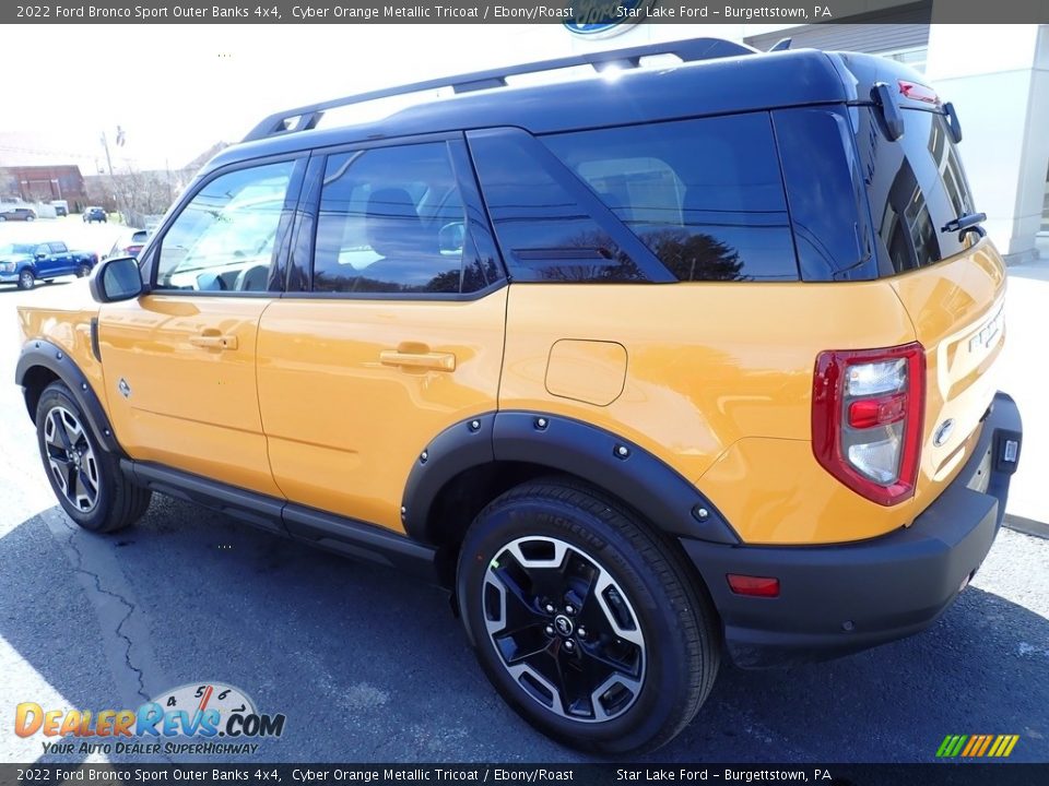 2022 Ford Bronco Sport Outer Banks 4x4 Cyber Orange Metallic Tricoat / Ebony/Roast Photo #3