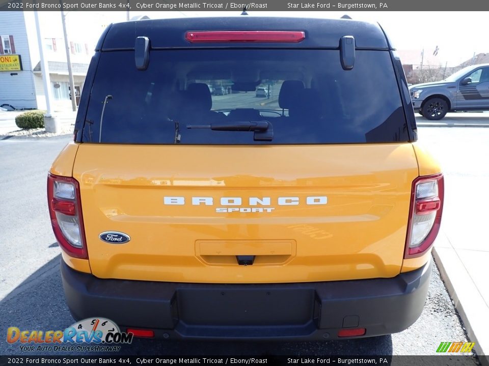 2022 Ford Bronco Sport Outer Banks 4x4 Cyber Orange Metallic Tricoat / Ebony/Roast Photo #4