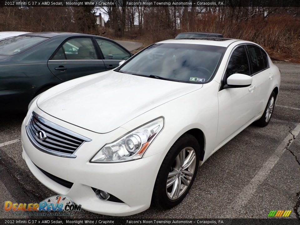 2012 Infiniti G 37 x AWD Sedan Moonlight White / Graphite Photo #1