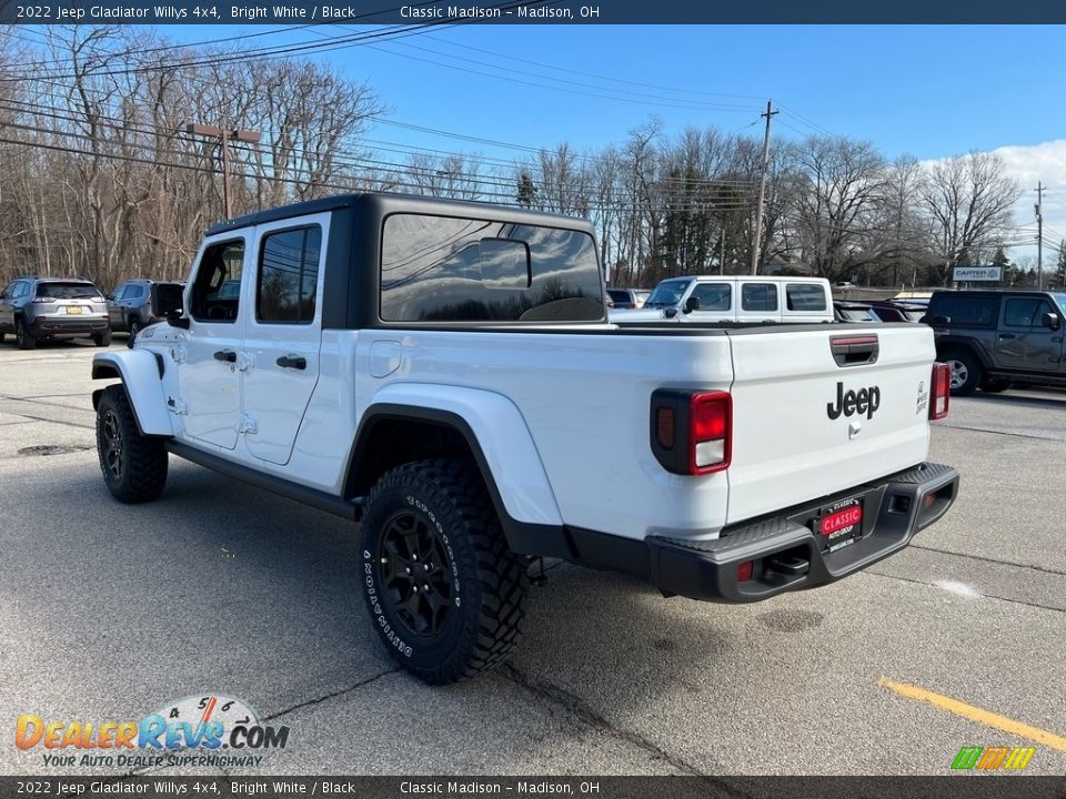 2022 Jeep Gladiator Willys 4x4 Bright White / Black Photo #10