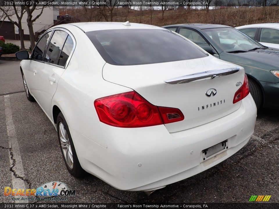 2012 Infiniti G 37 x AWD Sedan Moonlight White / Graphite Photo #2