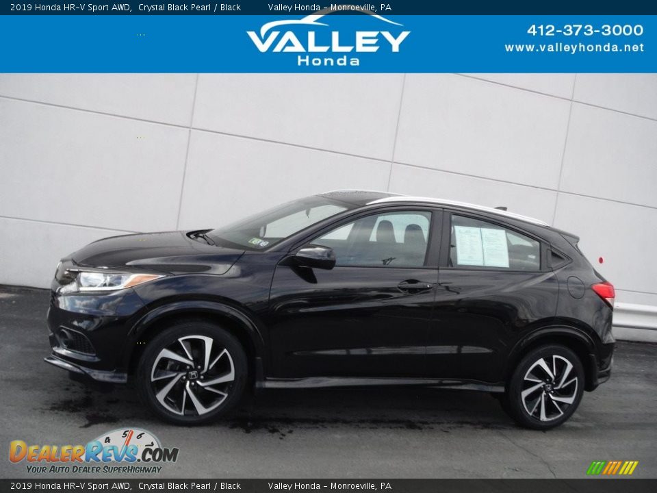 2019 Honda HR-V Sport AWD Crystal Black Pearl / Black Photo #2