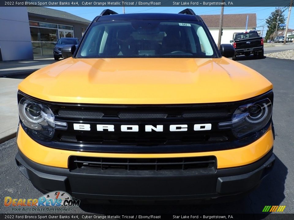 2022 Ford Bronco Sport Outer Banks 4x4 Cyber Orange Metallic Tricoat / Ebony/Roast Photo #9