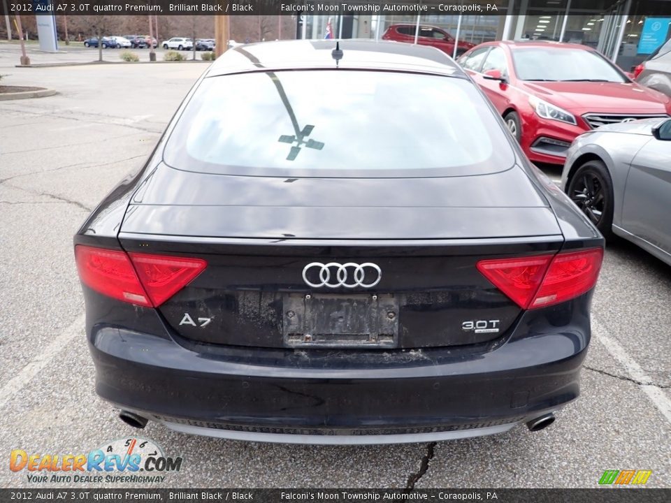 2012 Audi A7 3.0T quattro Premium Brilliant Black / Black Photo #3