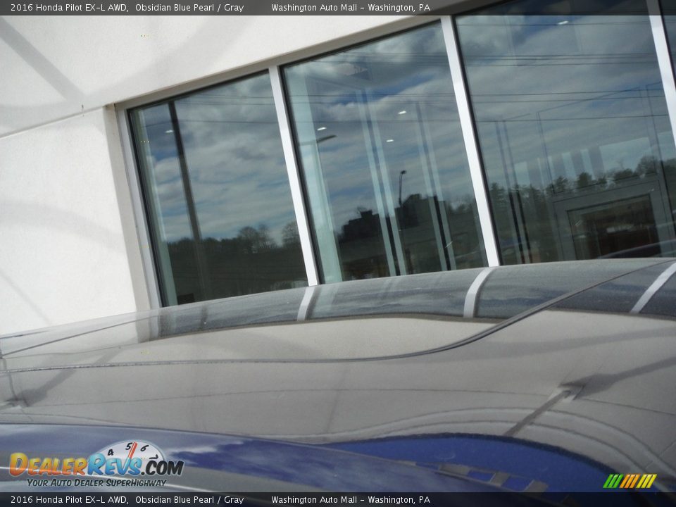 2016 Honda Pilot EX-L AWD Obsidian Blue Pearl / Gray Photo #3