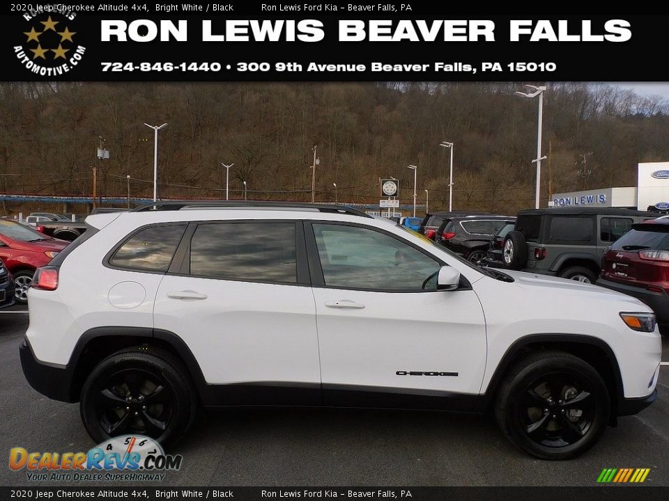 2020 Jeep Cherokee Altitude 4x4 Bright White / Black Photo #1