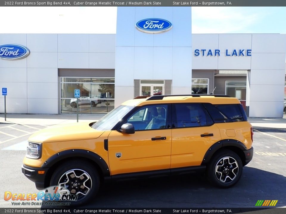 2022 Ford Bronco Sport Big Bend 4x4 Cyber Orange Metallic Tricoat / Medium Dark Slate Photo #1