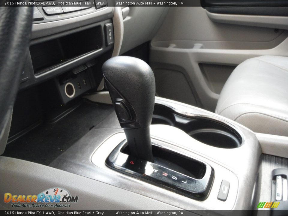 2016 Honda Pilot EX-L AWD Obsidian Blue Pearl / Gray Photo #17