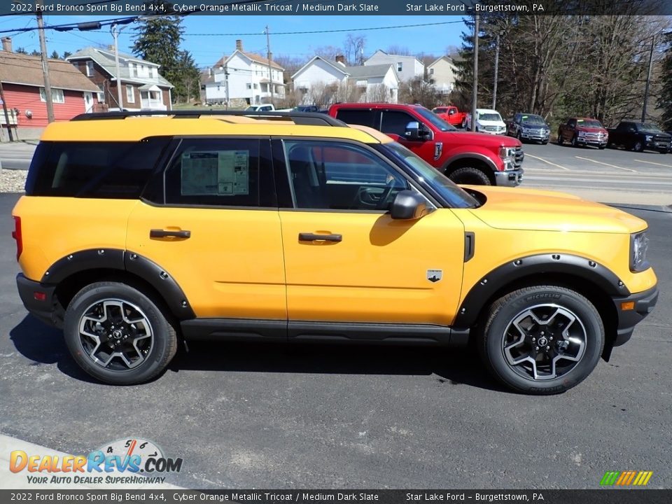 2022 Ford Bronco Sport Big Bend 4x4 Cyber Orange Metallic Tricoat / Medium Dark Slate Photo #7