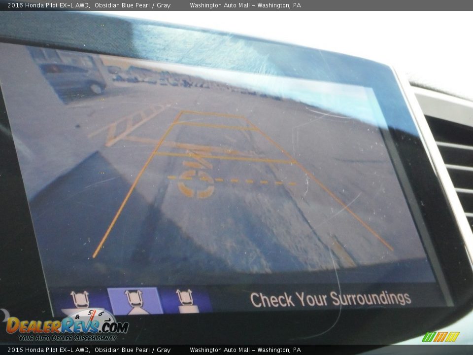 2016 Honda Pilot EX-L AWD Obsidian Blue Pearl / Gray Photo #21