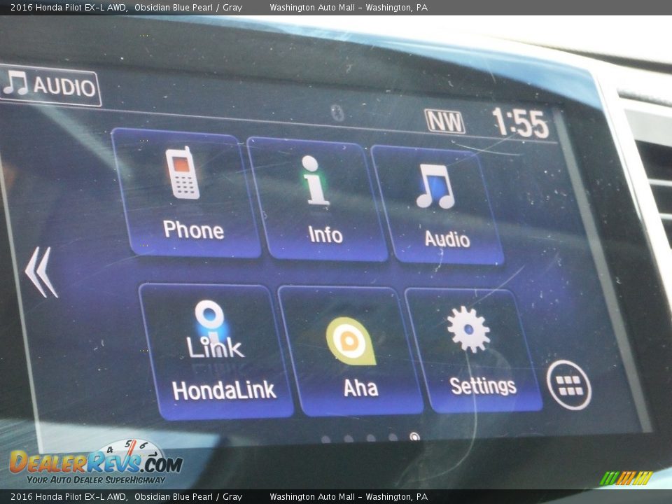 2016 Honda Pilot EX-L AWD Obsidian Blue Pearl / Gray Photo #22