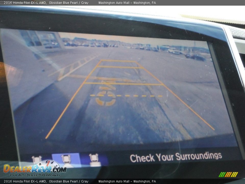 2016 Honda Pilot EX-L AWD Obsidian Blue Pearl / Gray Photo #23