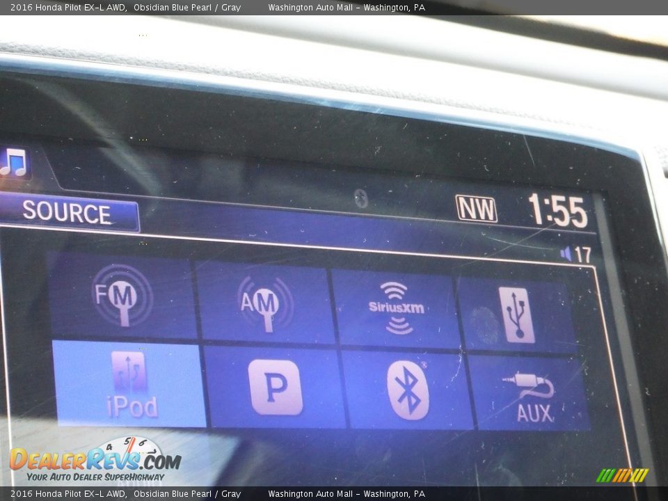 2016 Honda Pilot EX-L AWD Obsidian Blue Pearl / Gray Photo #24