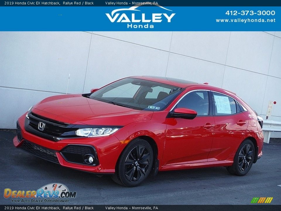 2019 Honda Civic EX Hatchback Rallye Red / Black Photo #1