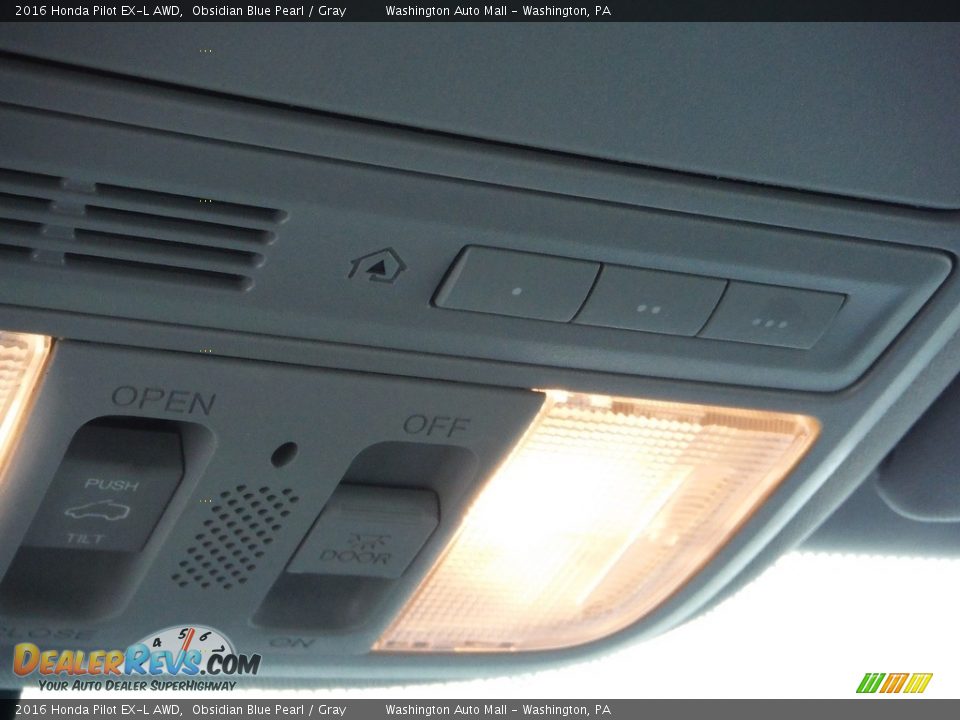 2016 Honda Pilot EX-L AWD Obsidian Blue Pearl / Gray Photo #25
