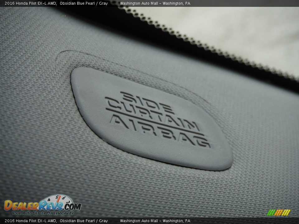 2016 Honda Pilot EX-L AWD Obsidian Blue Pearl / Gray Photo #26