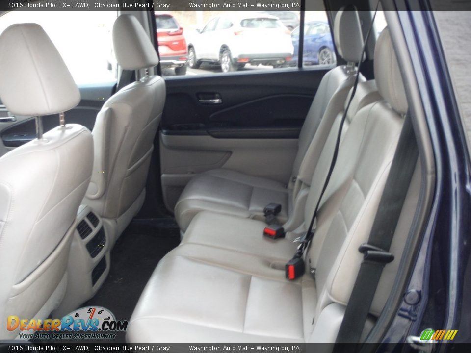 2016 Honda Pilot EX-L AWD Obsidian Blue Pearl / Gray Photo #29