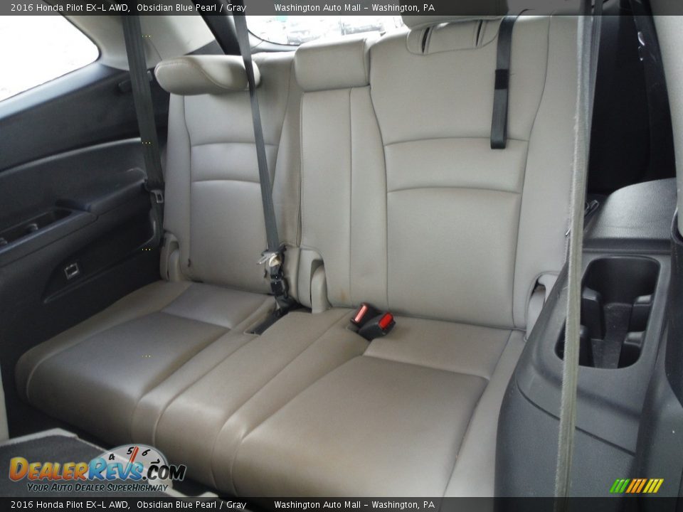 2016 Honda Pilot EX-L AWD Obsidian Blue Pearl / Gray Photo #30