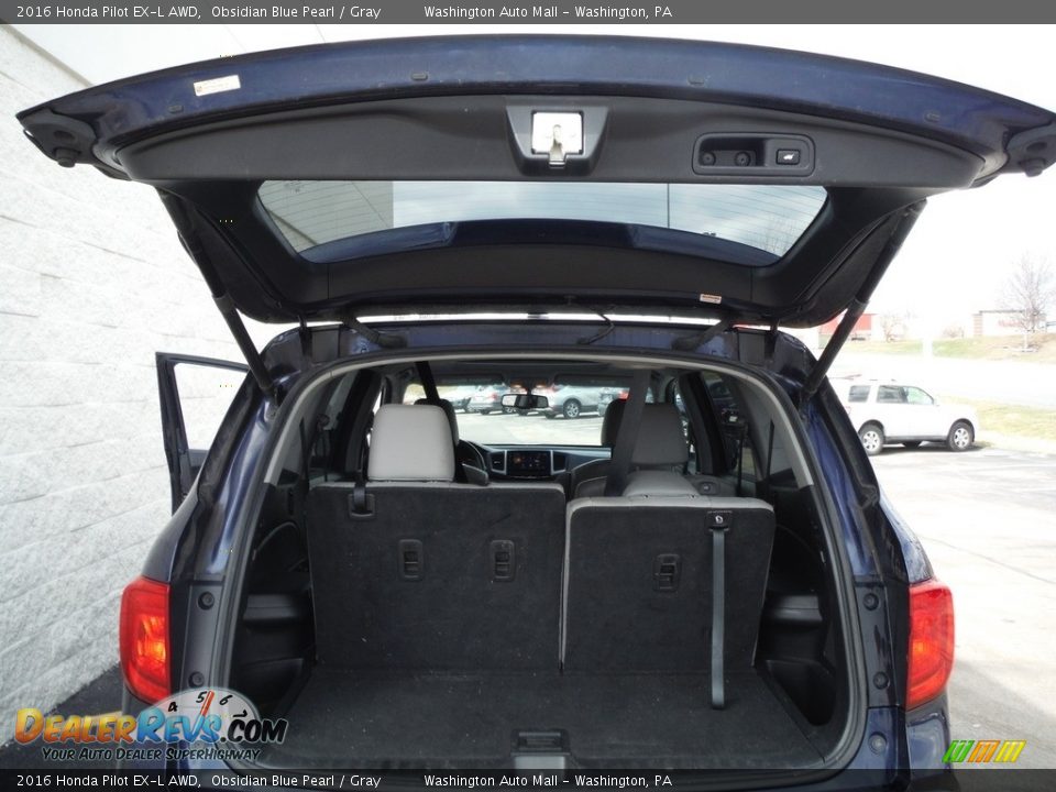 2016 Honda Pilot EX-L AWD Obsidian Blue Pearl / Gray Photo #32