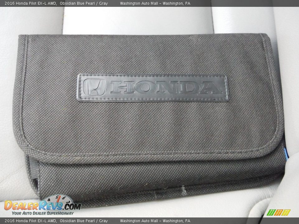 2016 Honda Pilot EX-L AWD Obsidian Blue Pearl / Gray Photo #33