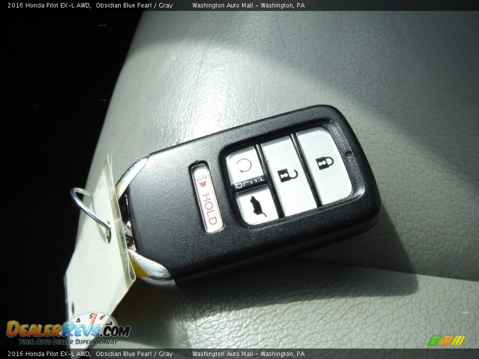 2016 Honda Pilot EX-L AWD Obsidian Blue Pearl / Gray Photo #34