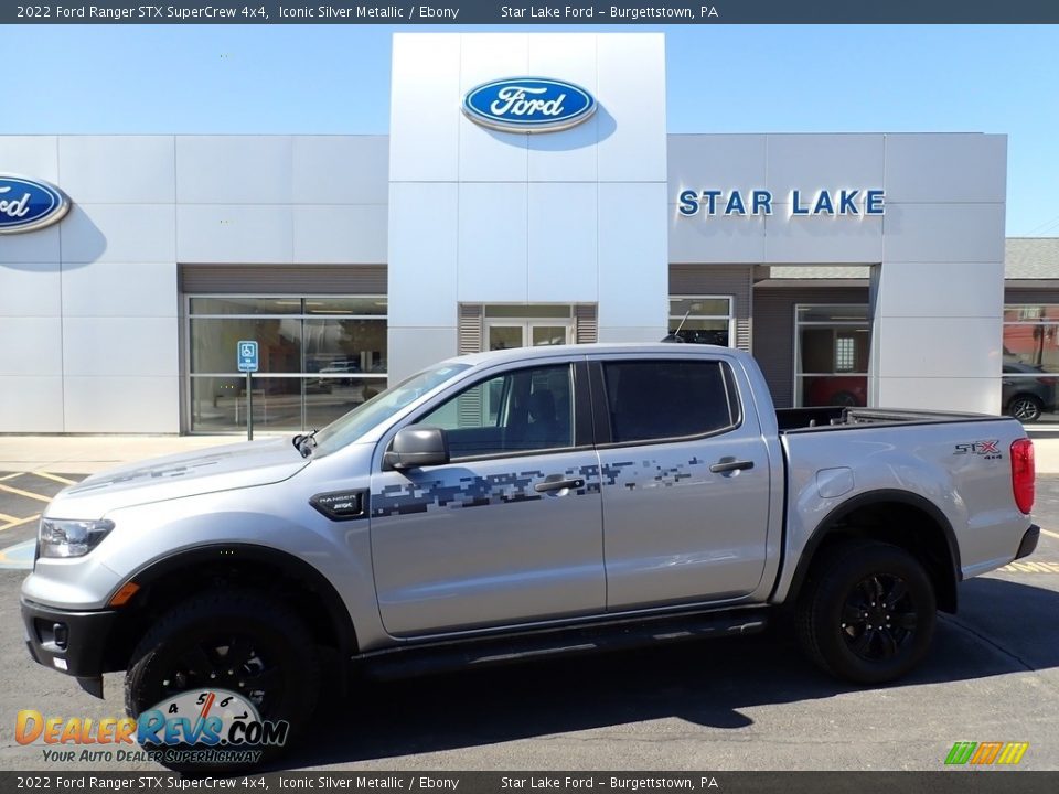 2022 Ford Ranger STX SuperCrew 4x4 Iconic Silver Metallic / Ebony Photo #1