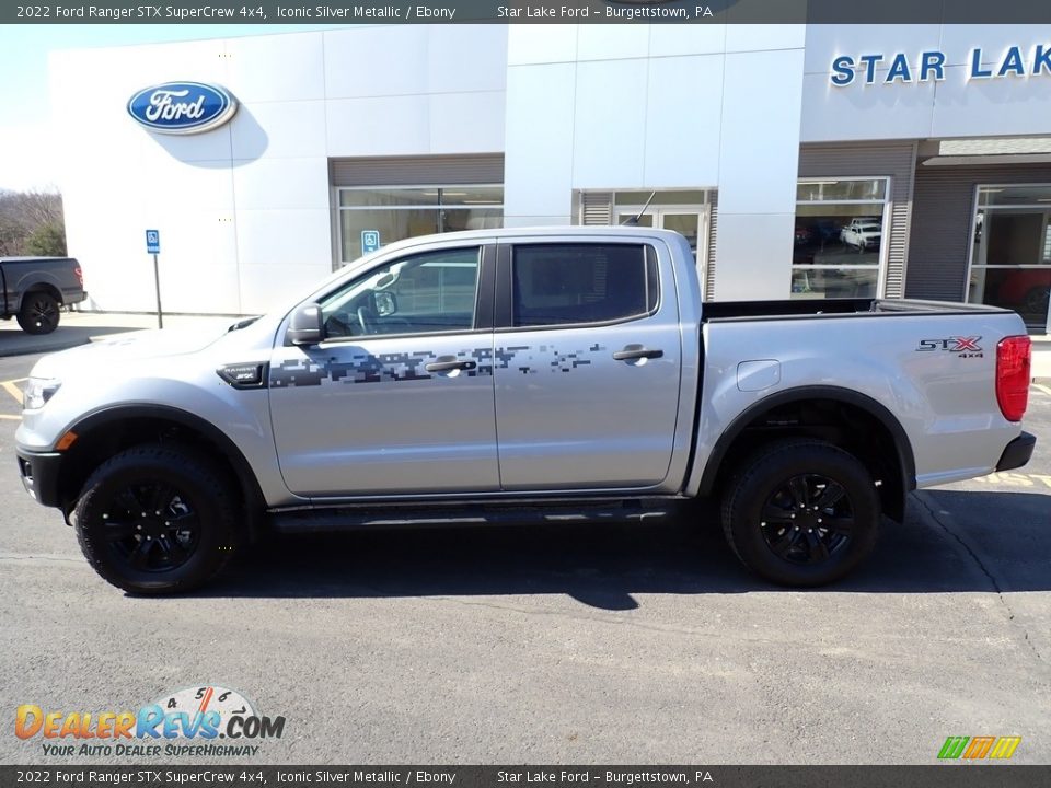 2022 Ford Ranger STX SuperCrew 4x4 Iconic Silver Metallic / Ebony Photo #2