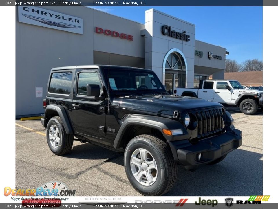 2022 Jeep Wrangler Sport 4x4 Black / Black Photo #1