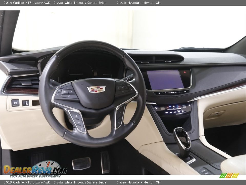 2019 Cadillac XT5 Luxury AWD Crystal White Tricoat / Sahara Beige Photo #6