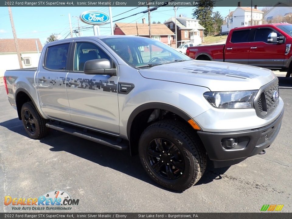 2022 Ford Ranger STX SuperCrew 4x4 Iconic Silver Metallic / Ebony Photo #7