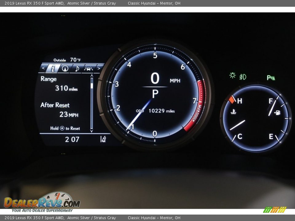 2019 Lexus RX 350 F Sport AWD Atomic Silver / Stratus Gray Photo #8