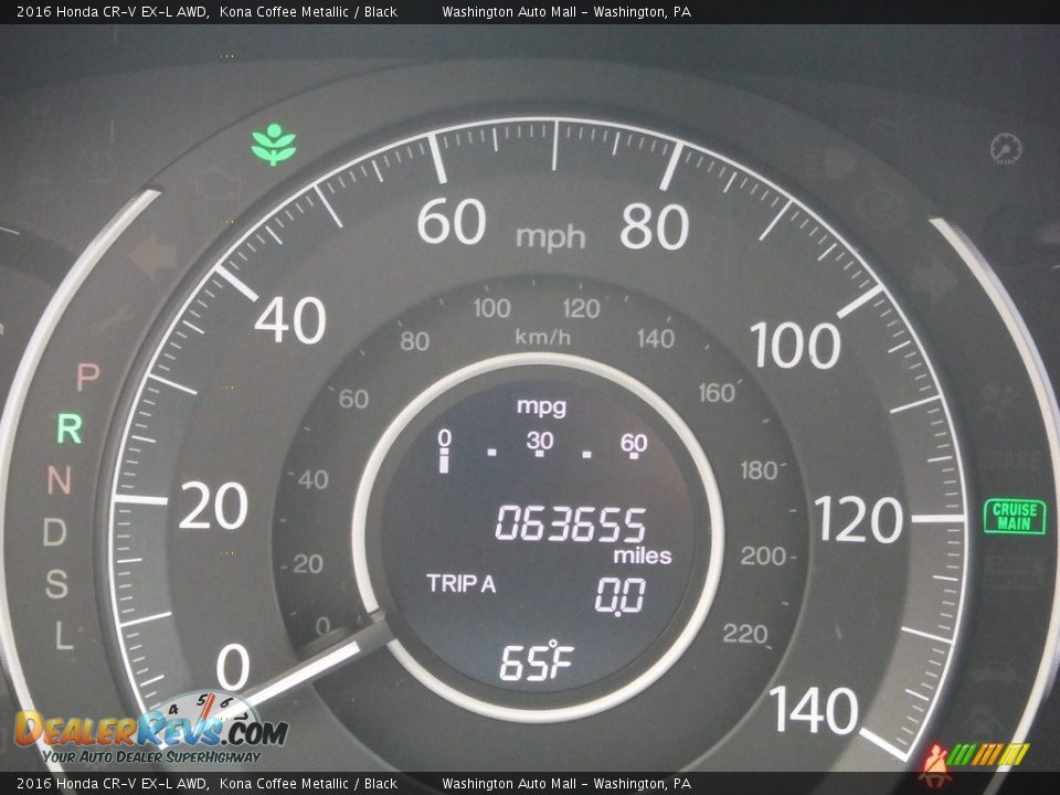 2016 Honda CR-V EX-L AWD Kona Coffee Metallic / Black Photo #32