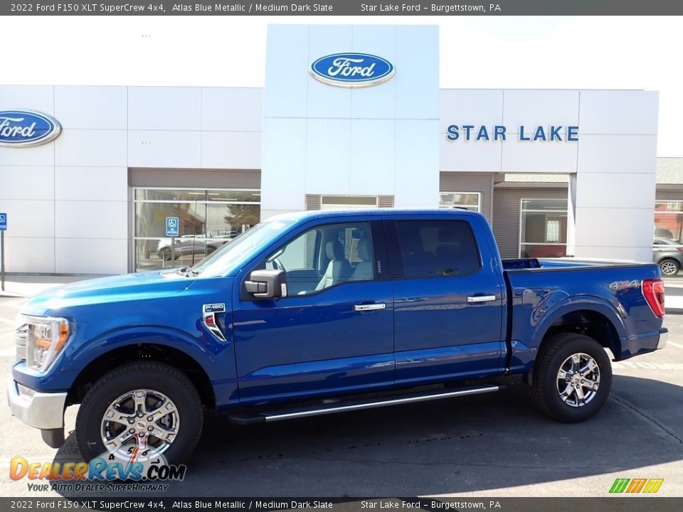 2022 Ford F150 XLT SuperCrew 4x4 Atlas Blue Metallic / Medium Dark Slate Photo #1